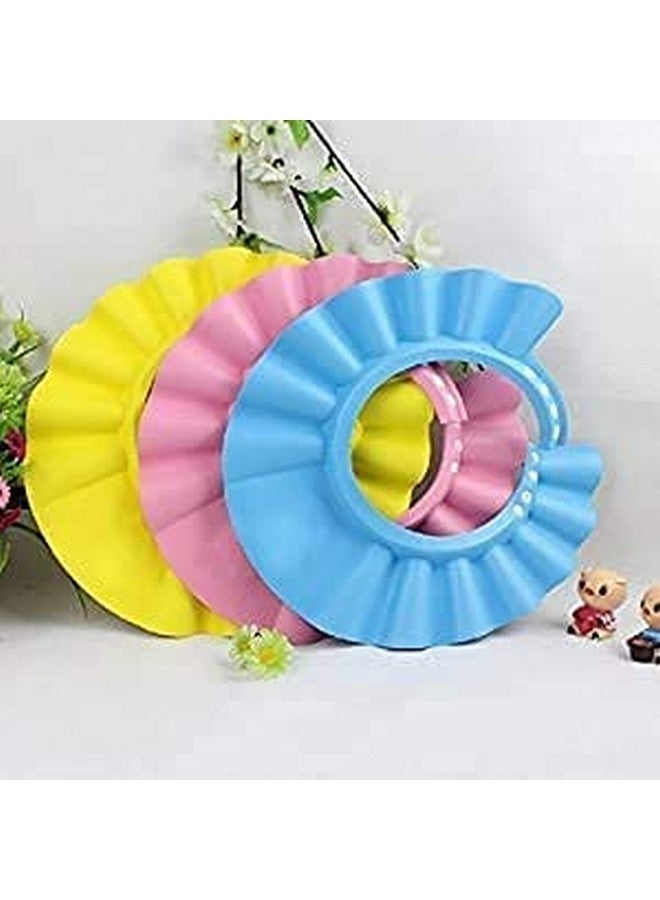 NOBILEA Baby Shower Cap Bathing Baby Wash Hair Eye Ear Protector Hat for New Born Infants babies Baby Bath Cap Shower Protection For Eyes And Ear - Multicolor - Image 2