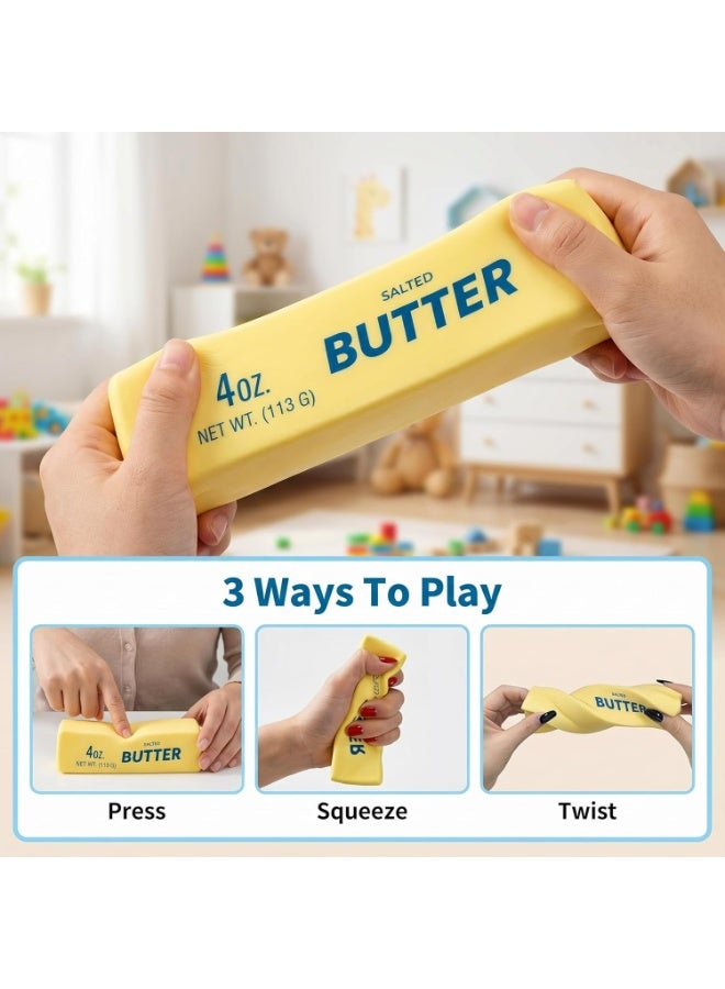 2 PCS Squishy Butter Stick – Slow Rise Soft PU Stress Reliever, Squeeze Butter Toy, Stress Relief & Fidget Toy, Portable Pocket Size for Office & Travel Anxiety Relief, Holiday and Party Gift - Image 2