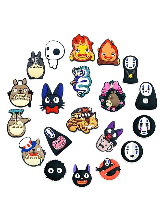 20PCS Crocs Shoe Decoration Charms, Spirited Away Series Charms Shoes Charm for Crocs Hole Hole Shoe for Kids Boys Girls Men Women Party Supplies  - Image 2