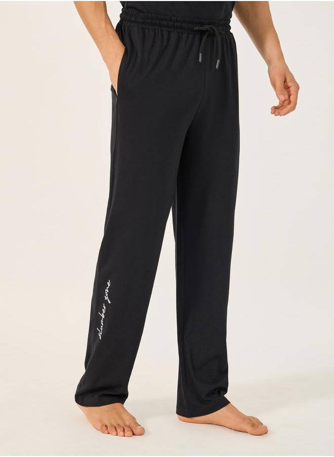 Styli Slogan Print Crew Neck T-Shirt and Pyjama Set  - Image 4