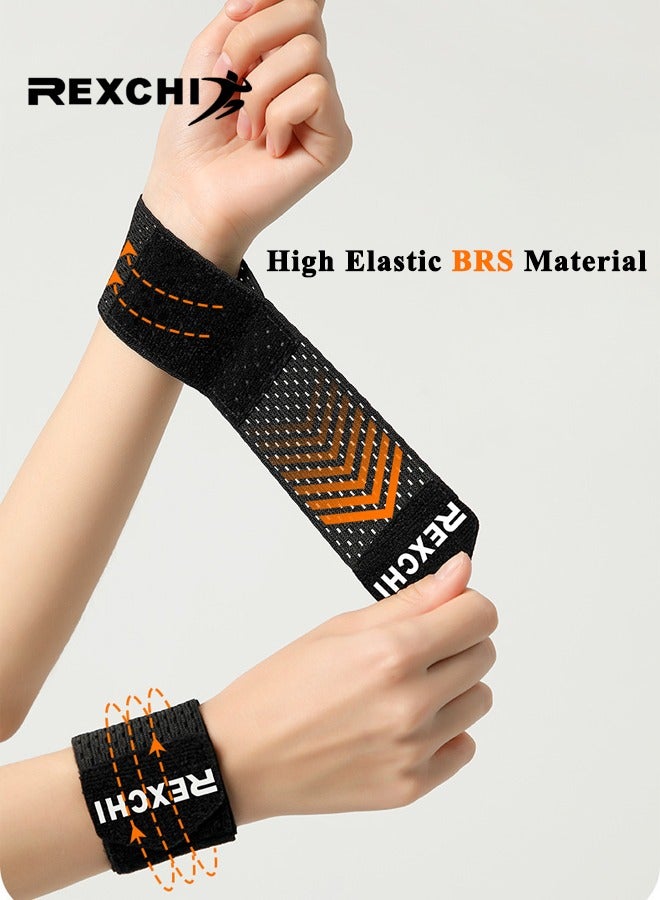 REXCHI Slim Breathable and Adjustable Wrist Brace, Wrist Tendon Sheath Wristband, Wrist Compression Wrap for Prevent Sprains & Pain Relief, One Size Fit for Men Women Sports Protecting, Black - Image 3