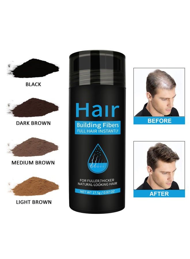 Find Back Hair Building Fibers, Hair Thickening Fibers for Thinning Hair & Bald Spots Thicker Fuller Hair in 15 Seconds Suitbable for Man and Woman 0.97Oz(Dark Brown) - Image 4