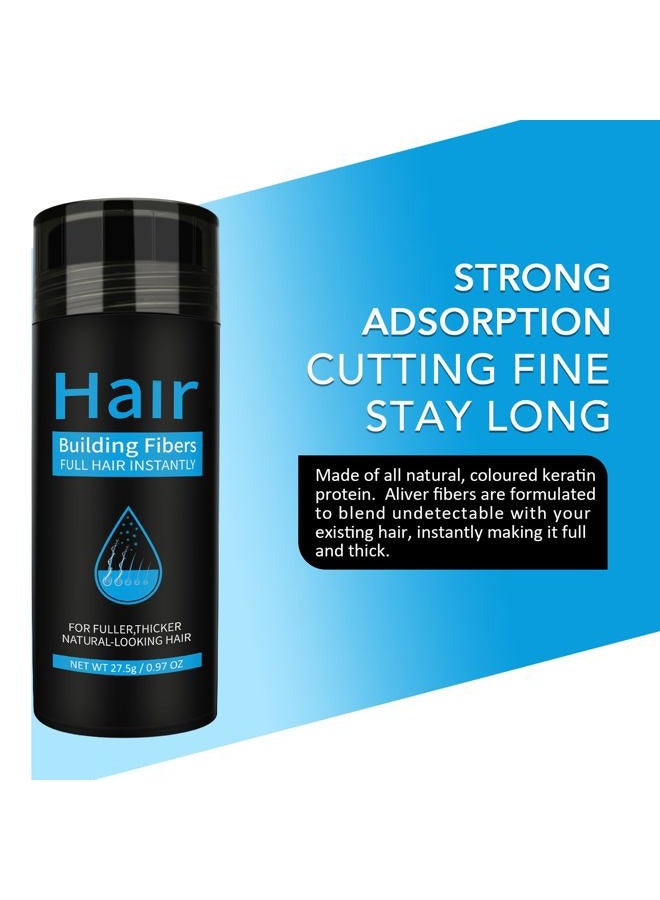 Find Back Hair Building Fibers, Hair Thickening Fibers for Thinning Hair & Bald Spots Thicker Fuller Hair in 15 Seconds Suitbable for Man and Woman 0.97Oz(Dark Brown) - Image 2