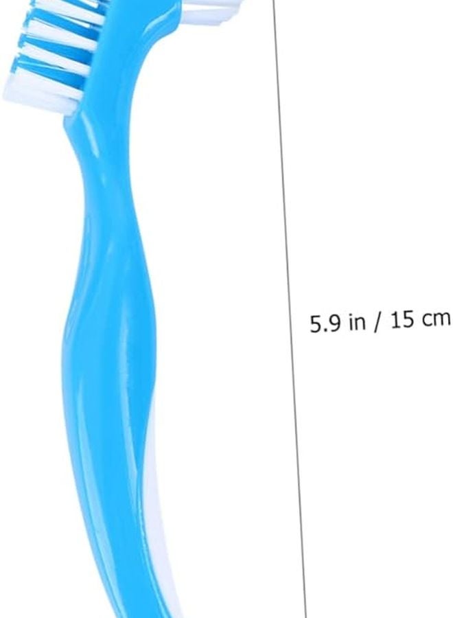 6Pcs Double Head Denture Cleaning Brush Soft Bristles Portable Oral Care - Image 3