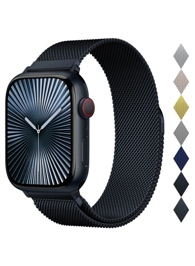MARGE PLUS Stainless Steel Milanese Loop Compatible with Apple Watch Band 42mm 44mm 45mm 49mm 38mm 40mm 41mm men and women, Mesh Loop Magnetic Clasp Replacement for iWatch Bands Ultra Series 9 8 7 SE 6 5 4 3 2 1 - Image 1