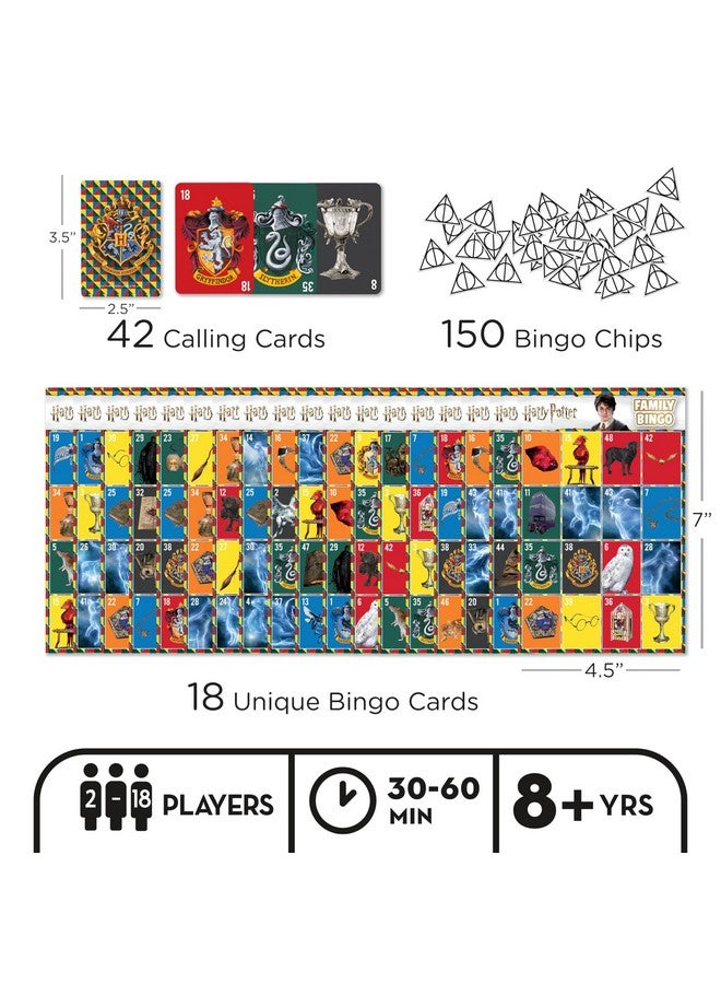 Aquarius AQUARIUS Harry Potter Family Bingo Game - Fun Family Party Game for Kids, Teens & Adults - Entertaining Game Night Gift - Officially Licensed Harry Potter Merchandise - Image 2