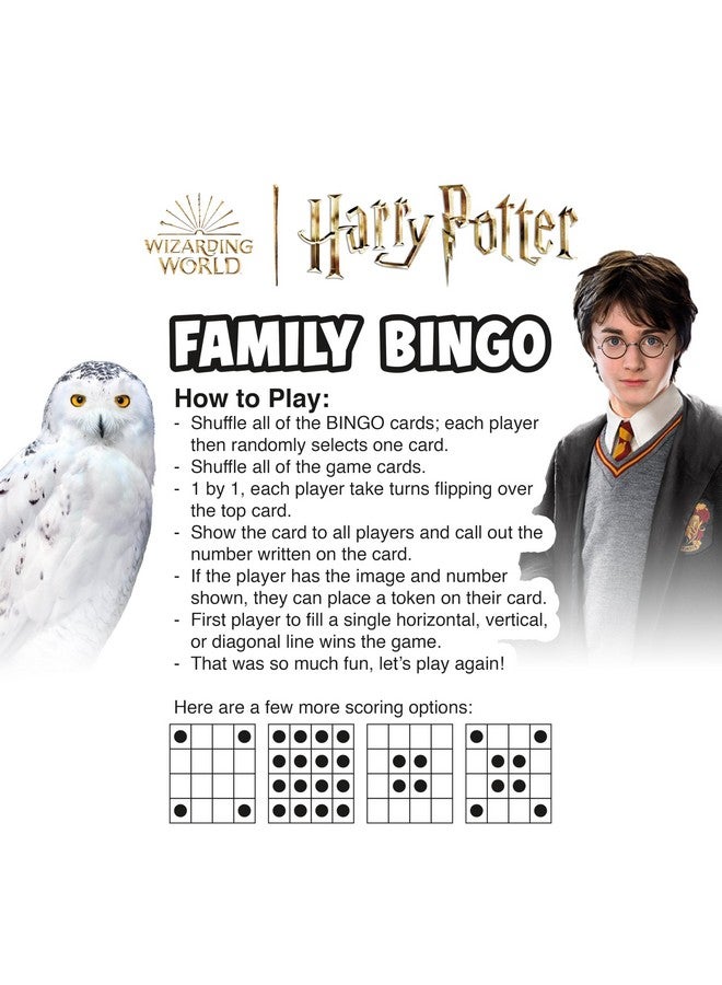 Aquarius AQUARIUS Harry Potter Family Bingo Game - Fun Family Party Game for Kids, Teens & Adults - Entertaining Game Night Gift - Officially Licensed Harry Potter Merchandise - Image 3