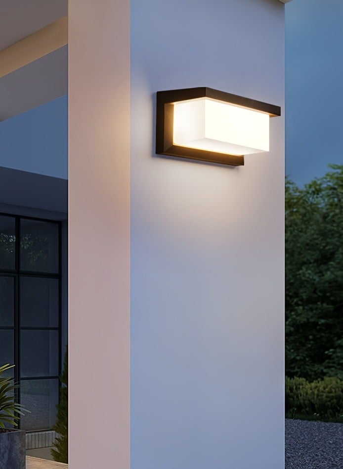 في ماكس مصباح حائط خارجي LED عصري، مقاوم للماء بقوة ١٨ واط، بثلاثة أوضاع ألوان (٣٠٠٠/٤٠٠٠/٦٥٠٠ كلفن) | مقاوم للعوامل الجوية IP65، مقاوم للصدأ، إضاءة ساطعة ١٩٢٠ لومن، مناسب للشرفة والحديقة والجراج والمنزل. - Image 1