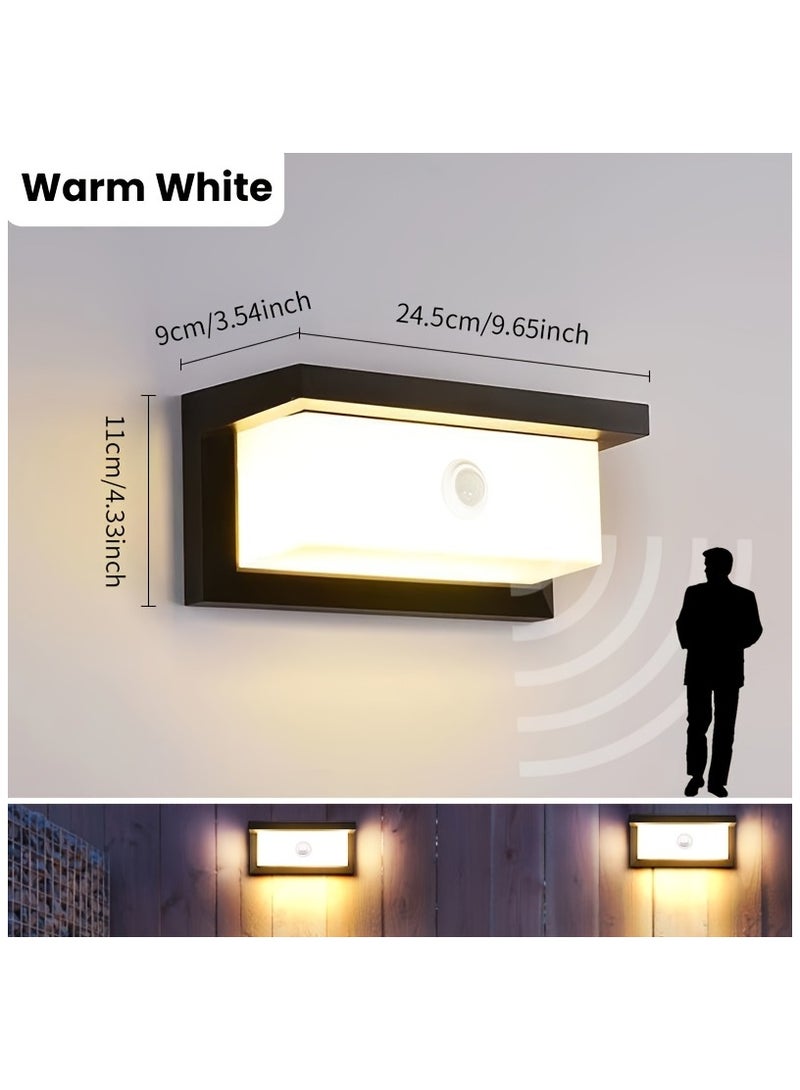 في ماكس مصباح حائط خارجي LED عصري، مقاوم للماء بقوة ١٨ واط، بثلاثة أوضاع ألوان (٣٠٠٠/٤٠٠٠/٦٥٠٠ كلفن) | مقاوم للعوامل الجوية IP65، مقاوم للصدأ، إضاءة ساطعة ١٩٢٠ لومن، مناسب للشرفة والحديقة والجراج والمنزل. - Image 5