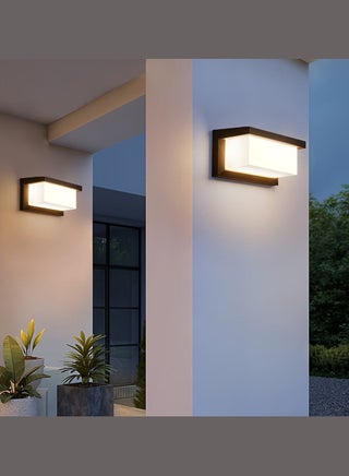 Modern LED Outdoor Wall Light, 18W Waterproof Exterior Wall Lamp with 3 Color Modes (3000K/4000K/6500K) | IP65 Weather Resistant, Rustproof, Bright 1920LM Wall Sconce for Porch, Garden, Garage & Home - view 4