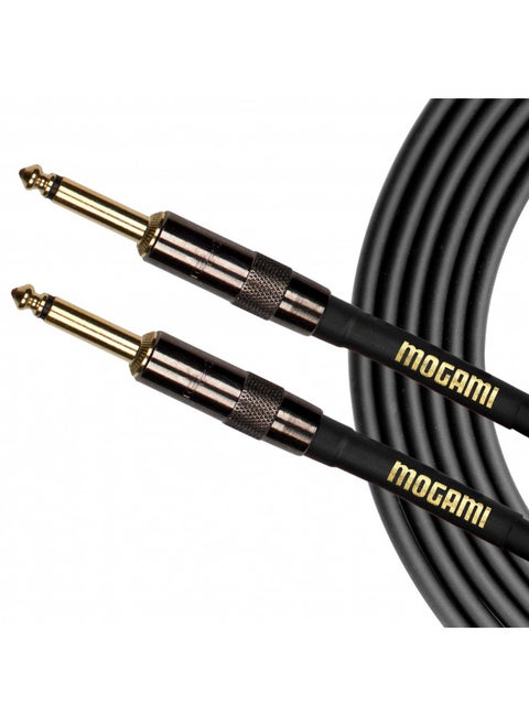 Mogami GOLD SPEAKER-06 Amplifier-to-Cabinet Speaker Cable, 1/4" TS Male Plugs, Gold Contacts, Straight Connectors, 6 Foot