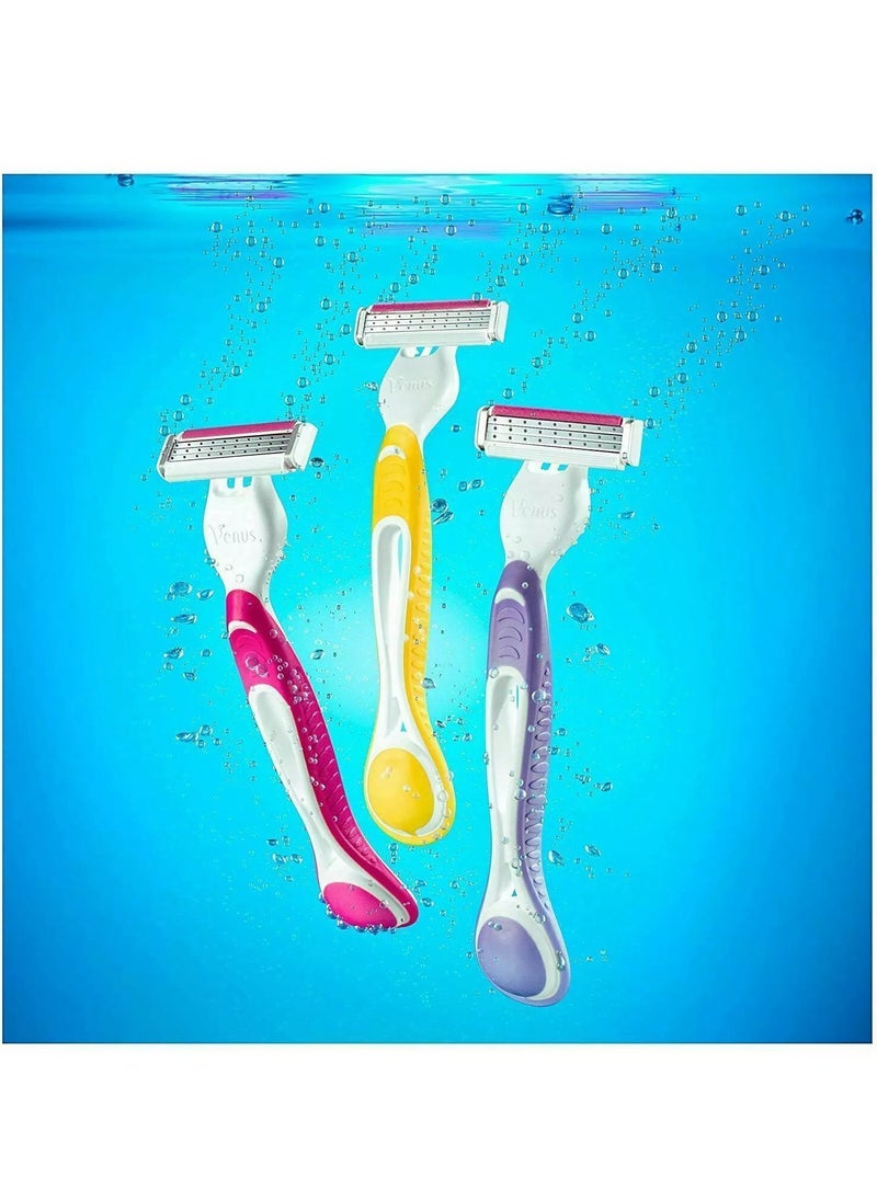Gillette Venus 3 Women's Razor with 3 Blades Pack of 4 Razor Blades  - Image 3