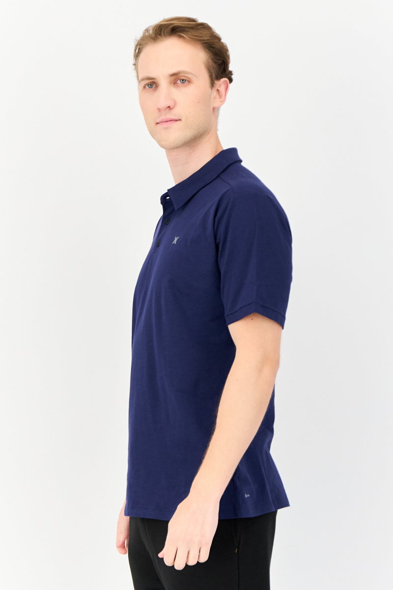 Hurley Men Sportswear Fit Short Sleeve Outdoor Polo Shirt, Navy  - Image 2