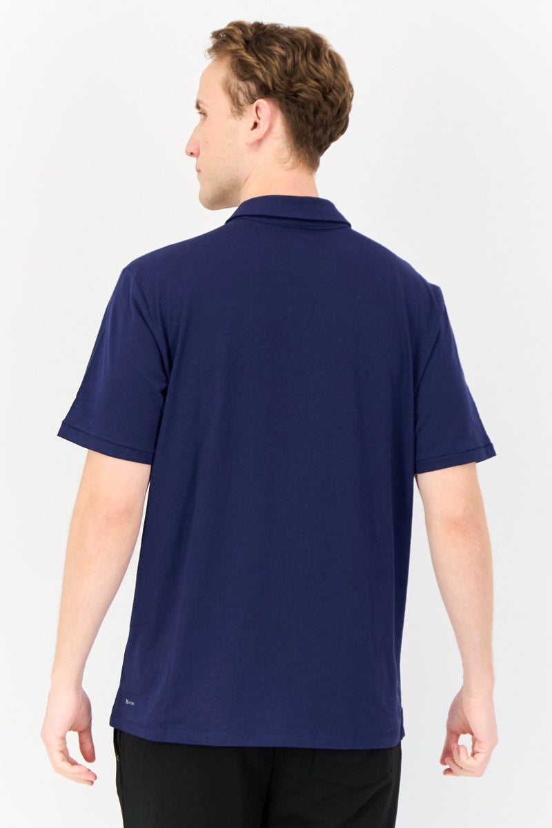Hurley Men Sportswear Fit Short Sleeve Outdoor Polo Shirt, Navy  - Image 3