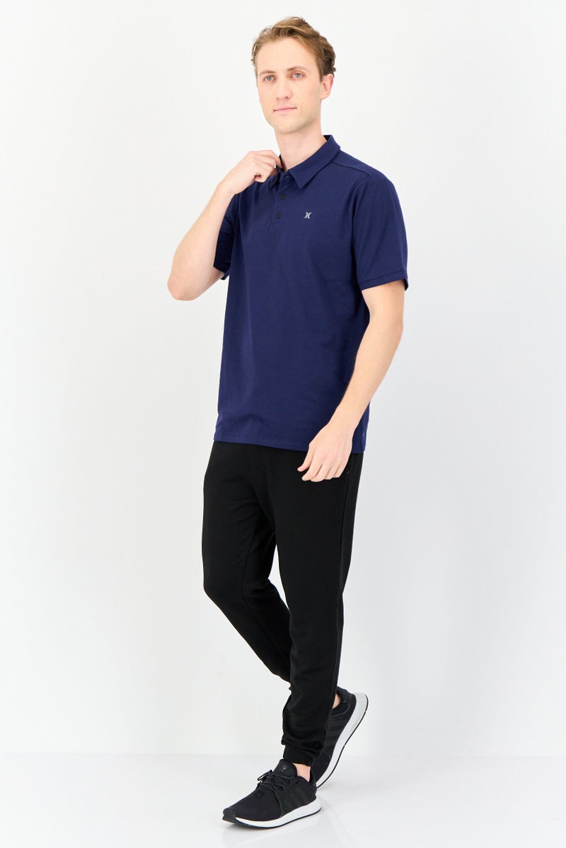 Hurley Men Sportswear Fit Short Sleeve Outdoor Polo Shirt, Navy  - Image 4