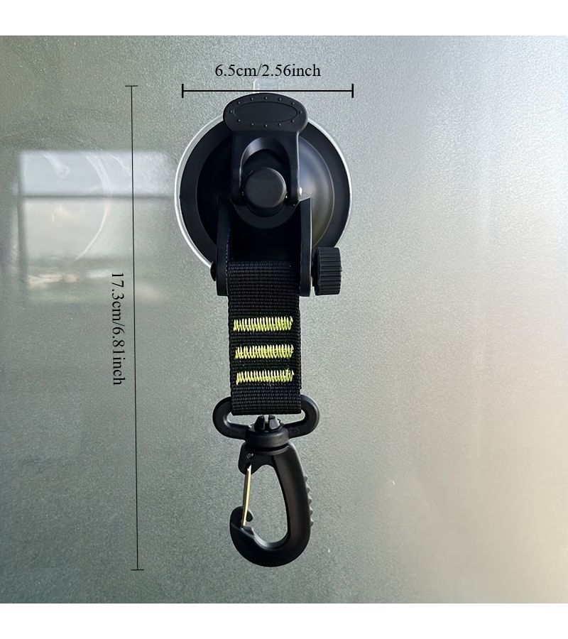 Set Of 4 Strong Suction Cup Hooks Black Multi Functional Pp Material For Outdoor Camping Car Tents Camping Canopies And Home Use Safety Lock - Image 2