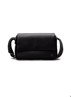 Calvin Klein Jeans Women's Block East-West Flap Shoulder Bag - Faux Leather, Black  - Image 1