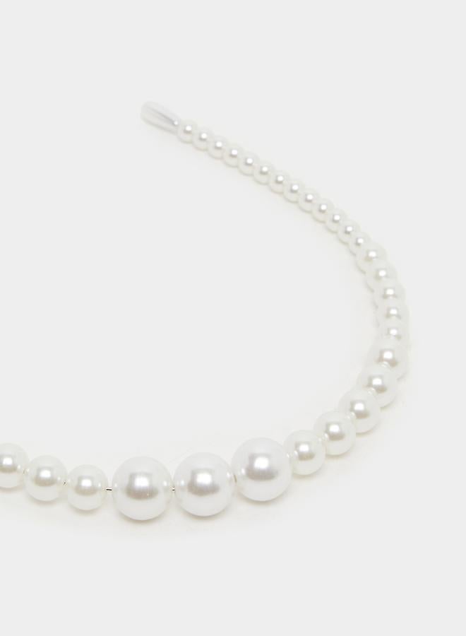 Styli Faux Pearl Headband  - Image 3
