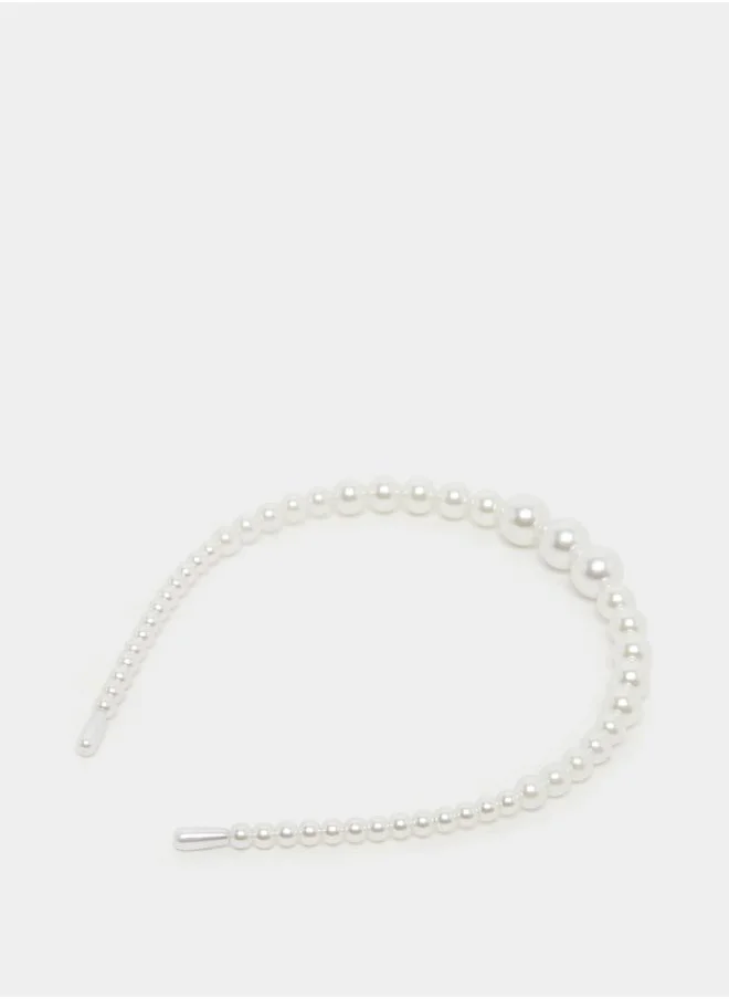 ستايلي Faux Pearl Headband