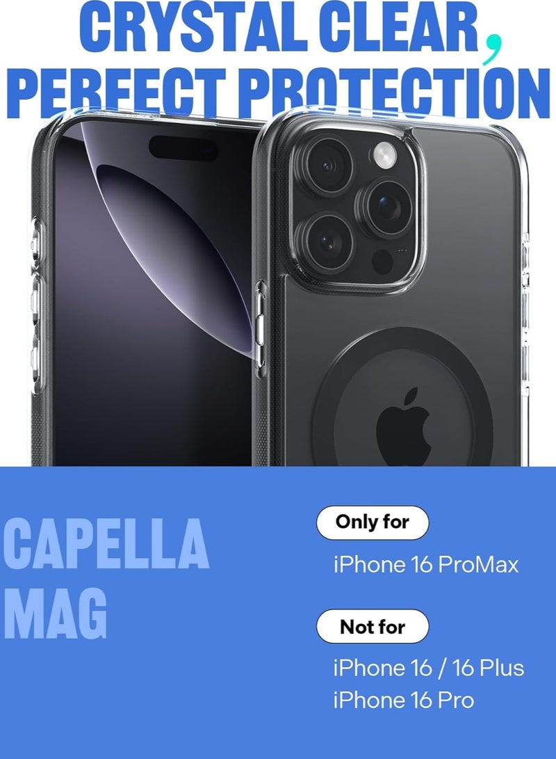 Caseology Capella Mag for iPhone 16 Pro MAX MagSafe Case Cover (2024) - Clear Charcoal - Image 2