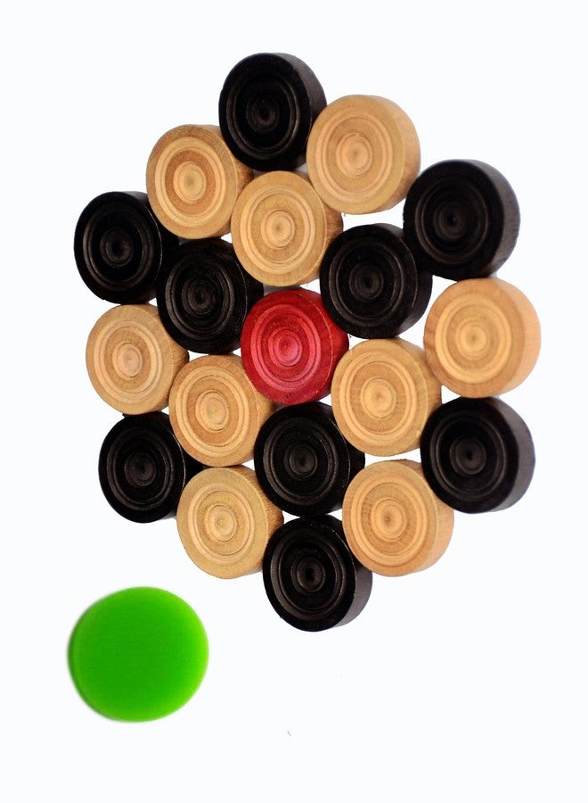 SLNDOKTG sagar Wooden Carrom Coins -Set of 25 Pieces - Image 2