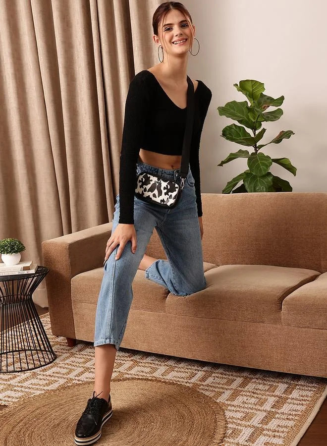 STREET 9 STREET 9 Mid Rise Mom Fit Faded Stretchable Jeans