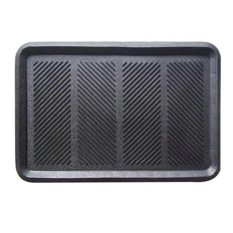 Atmah Rubber Boot Tray Mat 40x60 cm Black | Waterproof Non Slip Multi Purpose Floor Mat for Indoor Outdoor Shoes Plants Pet Feeding - Image 4