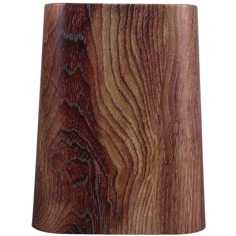 Alasum Wood Grain Trash Can with Double Layer Bin, Medium Size Square Compost Bucket for Kitchen, Bathroom, and Office Use - Image 1