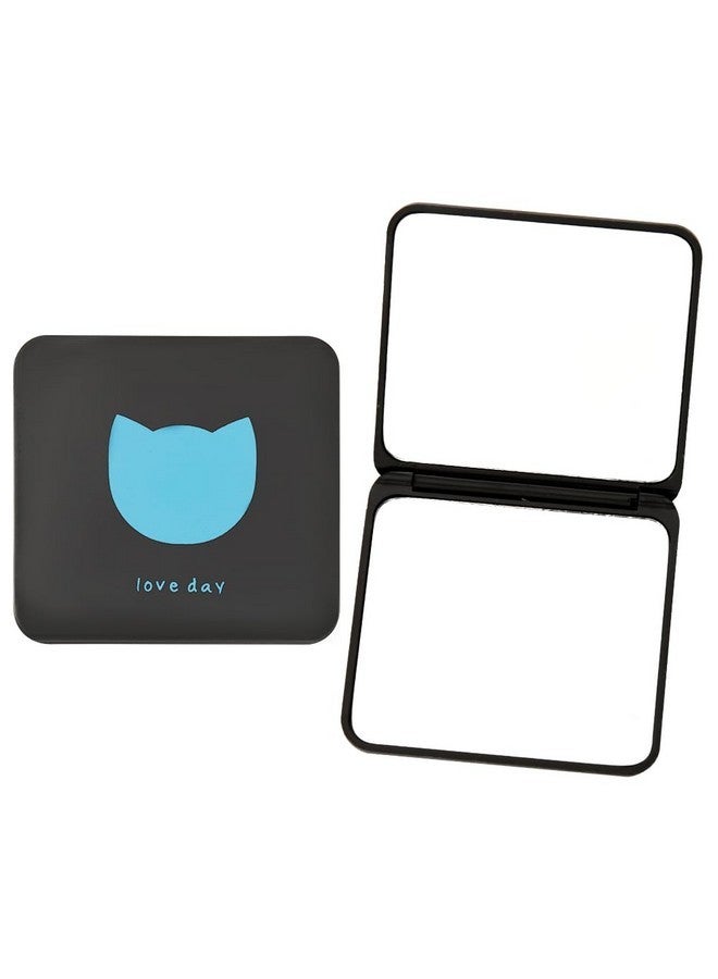 YangQian Folding Small Compact Mirror For Women Purse Cat Pocket Mirror Mini Makeup Vanity Mirror Compact Travel Mirror Cute Handheld Mirror For Women Girls Unbreakable Camping Bag Wallet Mirror Compact - Image 1
