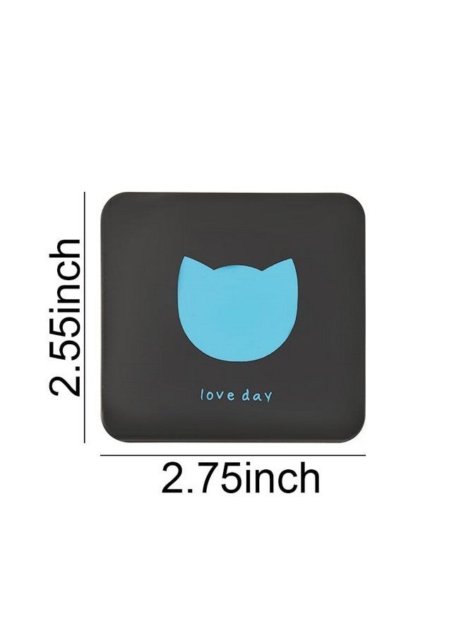 YangQian Folding Small Compact Mirror For Women Purse Cat Pocket Mirror Mini Makeup Vanity Mirror Compact Travel Mirror Cute Handheld Mirror For Women Girls Unbreakable Camping Bag Wallet Mirror Compact - Image 2