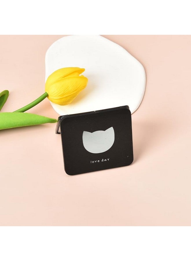 YangQian Folding Small Compact Mirror For Women Purse Cat Pocket Mirror Mini Makeup Vanity Mirror Compact Travel Mirror Cute Handheld Mirror For Women Girls Unbreakable Camping Bag Wallet Mirror Compact - Image 3