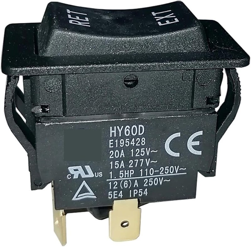 HY60D DPDT ON Off ON Rocker Switch 6 3mm Tab 4 Pins Double Pole Double Throw - Image 2