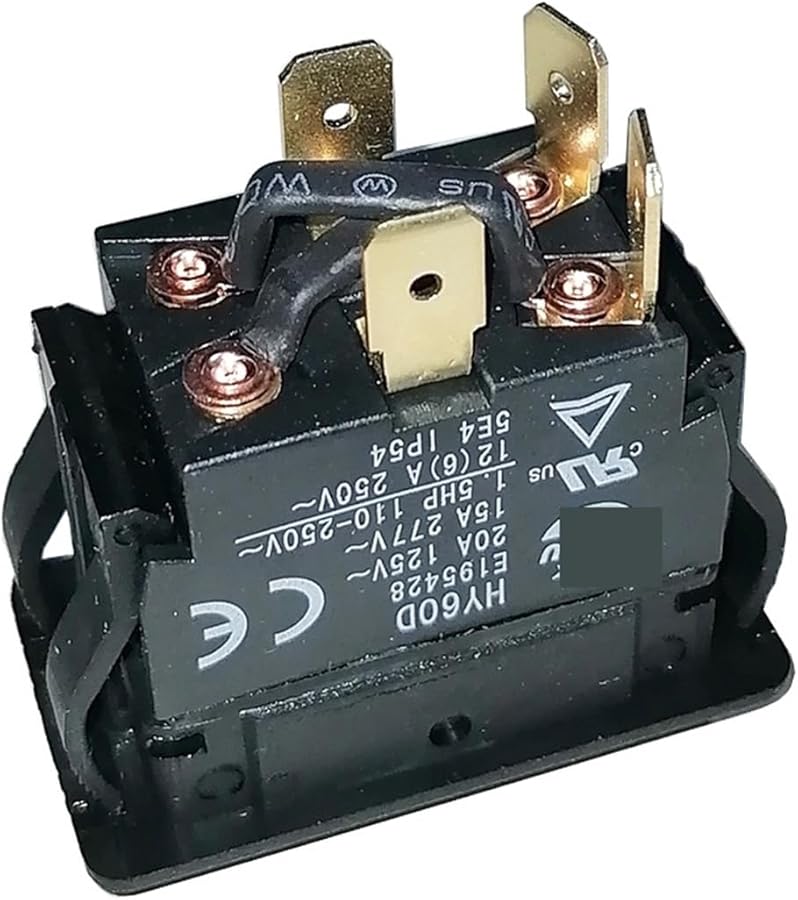HY60D DPDT ON Off ON Rocker Switch 6 3mm Tab 4 Pins Double Pole Double Throw - Image 4