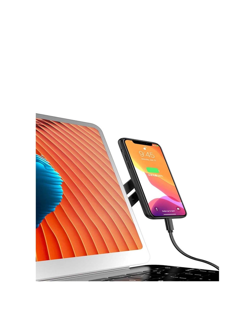 Captaintech Laptop Extension Phone Holder, Phone Mount, Side Mount Clip, Adjustable Foldable Screen Monitor Extender, Rotatable Angle Adjustment, Computer Extension Bracket, for Tablet Computer Phone - Image 2