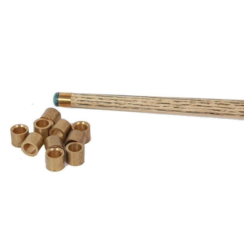JBB Billiards Brass Snooker or Pool Cue Tip Ferrules -10 Pieces - Image 2