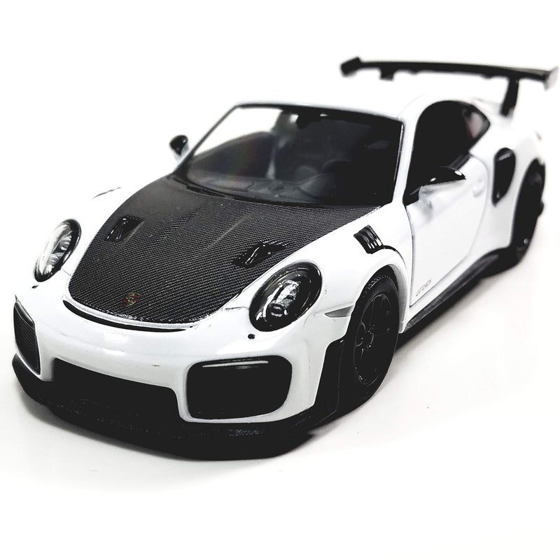 Kinsmart 2010 Porsche 911 GT2 RS Egghell White 1/36 Scale Diecast Metal Model Toy Sports Car - Image 2