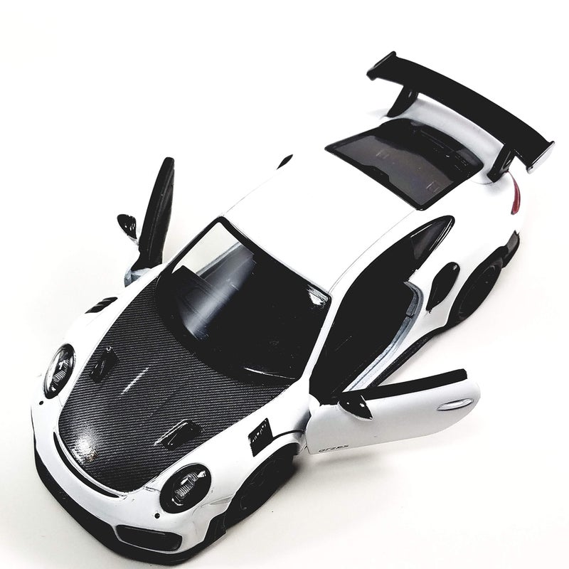 Kinsmart 2010 Porsche 911 GT2 RS Egghell White 1/36 Scale Diecast Metal Model Toy Sports Car - Image 3