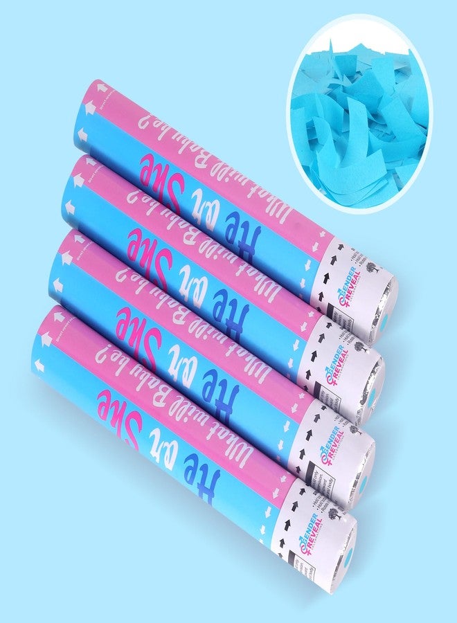 Tamodan Gender Reveal Confetti Cannons - Set of 4 Blue Party Poppers for Stunning Gender Reveal Announcements, Perfect for Baby Showers and Celebrations(Non-Powder) - Image 5