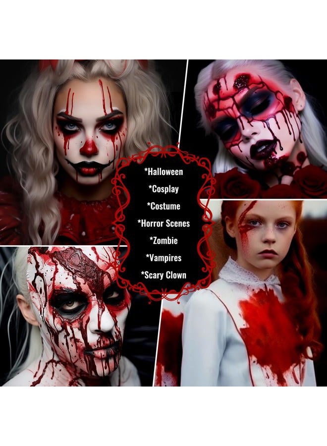 Ucanbe Halloween Dripping Fake Blood Realistic Blood Drops Body Paint Washable Fake Blood Makeup Kit For Zombie Vampire Clown Monster Clothes Costume Cosplay SFX Special Effects Makeup 30ML(Fresh) - Image 5