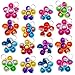HOZKEAP 30 Packs Bulk Flowers Backpack Keychain Mini pop Fidget for boy and Little GirlKidsStudents Birthday Party FavorsStudents Bubble Prize - Image 2