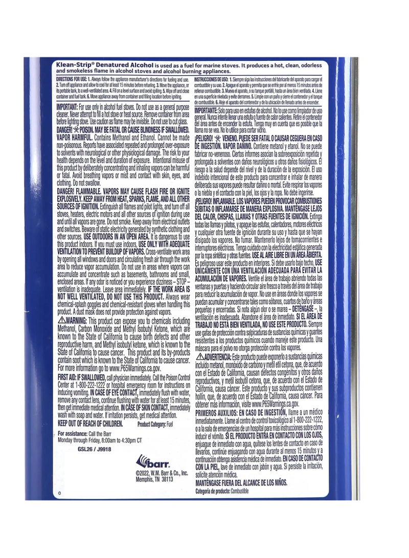 Klean Strip Fuel Denatured Alcohol 946 ML - Image 3
