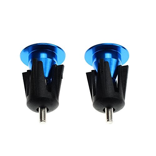 WAKE سدادات نهاية المقود - سدادات نهاية مقود الدراجة لدرجات الدراجات الهوائية، دراجة جبلية، دراجة طريق، MTB، BMX (2 قطع، مطاط، إسفنج، ألومنيوم، أزرق) - Image 5