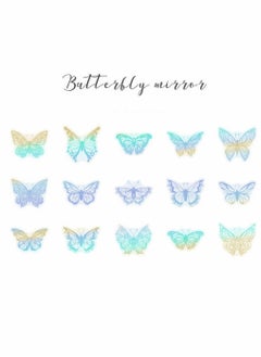 KASTWAVE Holographic Glitter Butterfly Stickers, Vintage Butterfly Waterproof Transparent Decorative Decals, PET Adhesive Sticker Label for Scrapbooking Bullet Journal Daily Planner Water Bottles Laptop 225Pcs  - Image 2