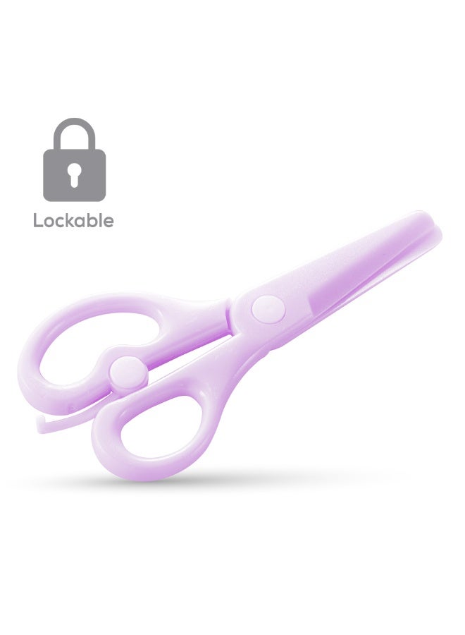 Eazy Kids School Scissors for Kids w/ Lock– Purple - Image 3