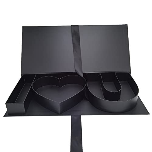 WENPACK Empty I Love You Cardboard Letter Fillable Paper Gift Box Flower Chocolate Packaging (DarkBlack) - Image 3