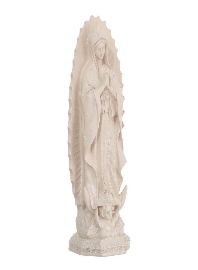 KOMI Virgen de Guadalupe Statue 12 Inch Resin Our Lady of Guadalupe Mexico Figure Statue for Home Altar Decor Blessed Holy Mother Virgin Mary Sculpture Religious Gifts - Image 3