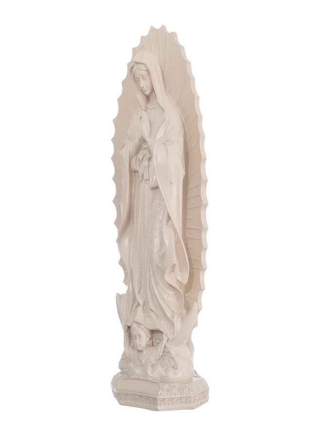 KOMI Virgen de Guadalupe Statue 12 Inch Resin Our Lady of Guadalupe Mexico Figure Statue for Home Altar Decor Blessed Holy Mother Virgin Mary Sculpture Religious Gifts - Image 4