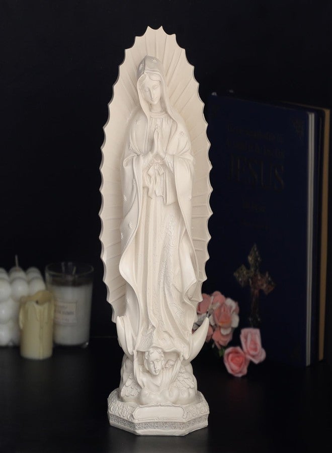 KOMI Virgen de Guadalupe Statue 12 Inch Resin Our Lady of Guadalupe Mexico Figure Statue for Home Altar Decor Blessed Holy Mother Virgin Mary Sculpture Religious Gifts - Image 1