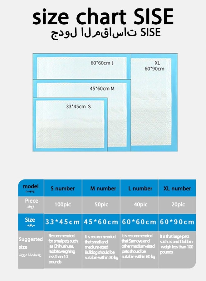 50M sized Dog Pad Sheets, Pee Pads Dog,Dogs Pads,pee pads for dog, dog pee pad,pet training pads are suitable for puppies, cats, rabbits, and pets. They are highly absorbent, leak proof, quick drying Dog Pads, disposable pet urine pads and dog urine isolation pads,60x60cm - 50 Pieces,Blue - Image 3