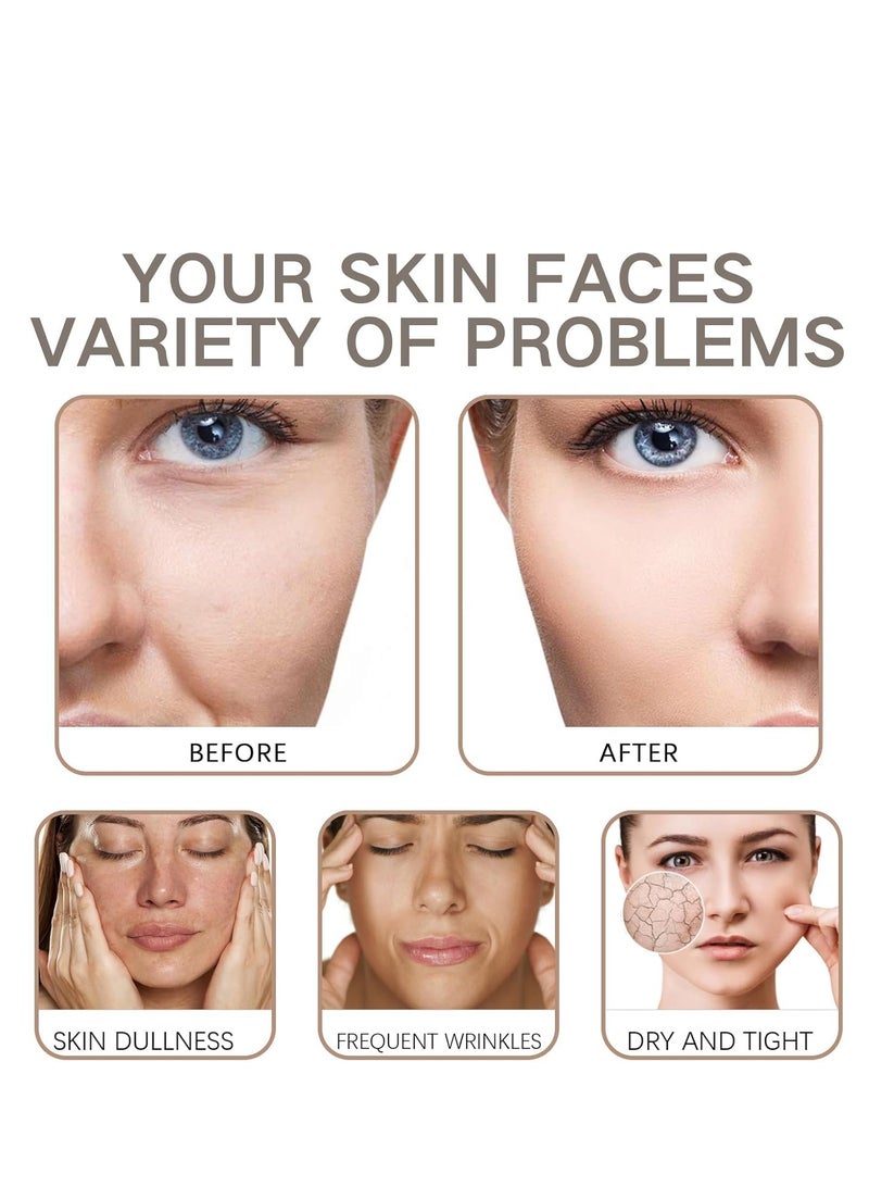 SNMLPM Rice Raw Pulp Face Cream, Anti-Aging and Brightening Face Moisturizer, Brightening Face Cream, Skin Tightening Cream for Face, Anti Wrinkle, High Firming & Deep Nourishing, Smooth, Elasticity 50g - Image 3